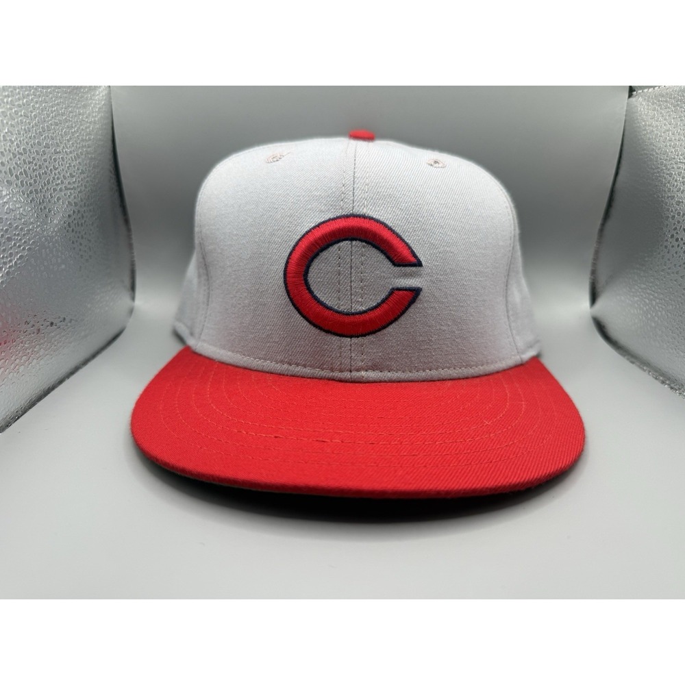 Cincinnati Reds New Era Pro Model Fitted Hat 7 1/4 Gray Red Green Underbrim MLB